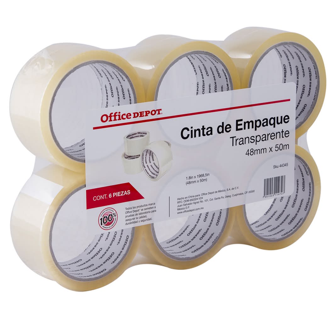 Office Depot · Cinta de empaque transparente (220 g)