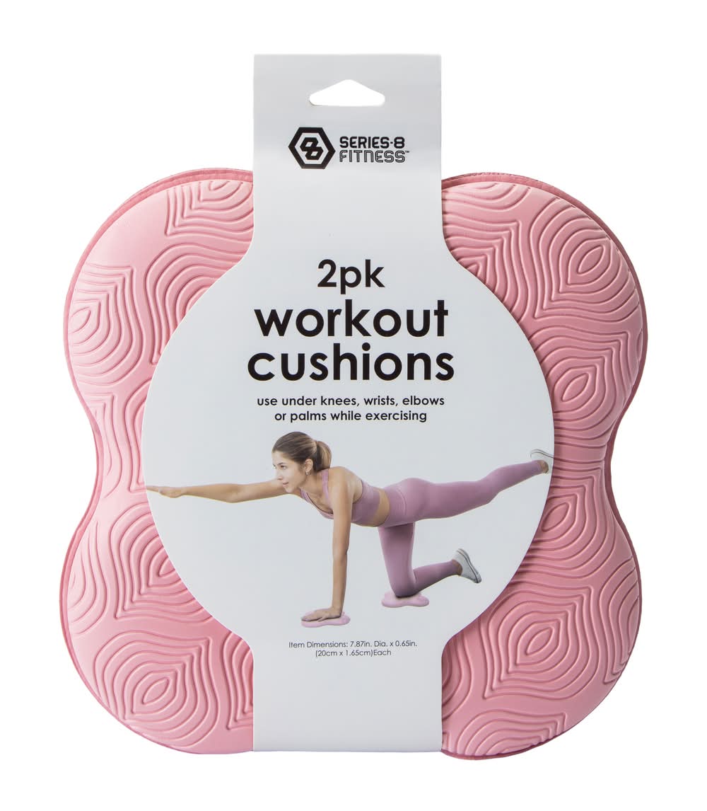 Series-8 Fitness™ Workout Cushions 2-Pack Pink
