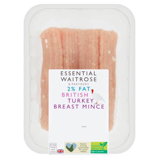 Essential Waitrose 2% Fat British Turkey Breast Mince