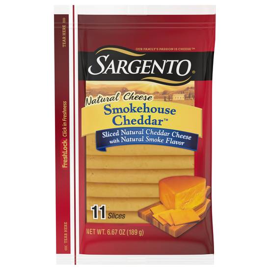 Sargento Sliced Smokehouse Cheddar Cheese Slices (11 ct)