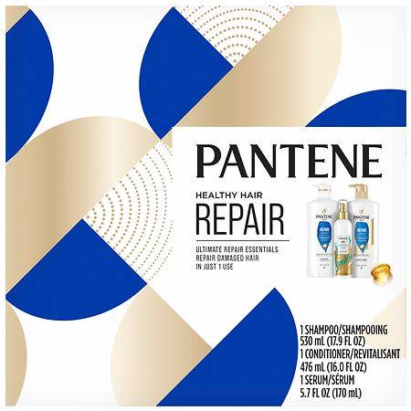 Pantene Repair & Protect Shampoo, Conditioner, Serum Holiday Pack - 1.0 set