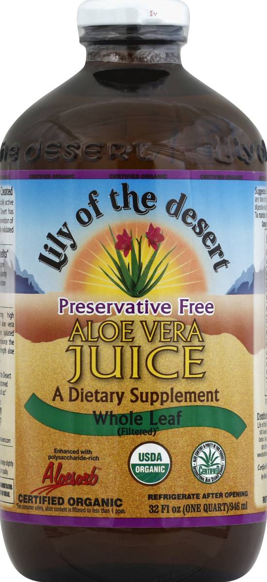 Lily Of the Desert Organic Whole Leaf Aloe Vera Juice (32 fl oz)