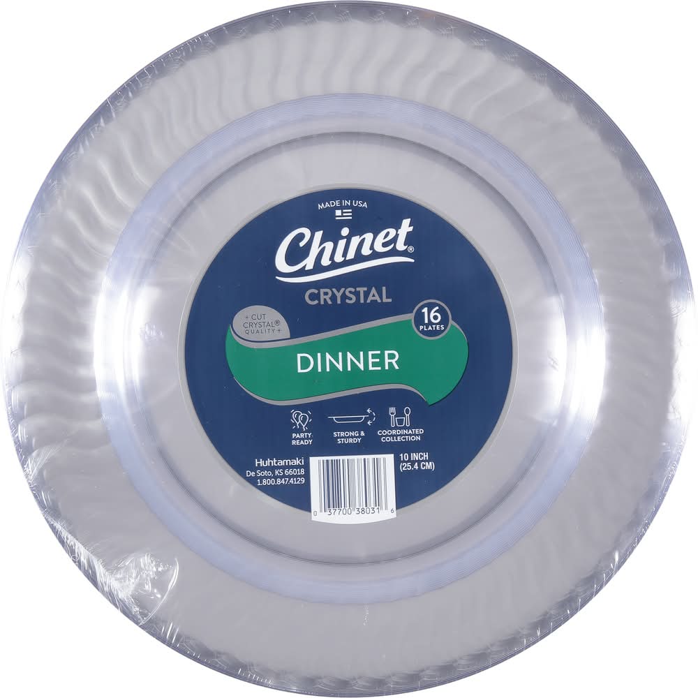 Chinet Cut Crystal Dinner Plates, 10 in (16 ct)