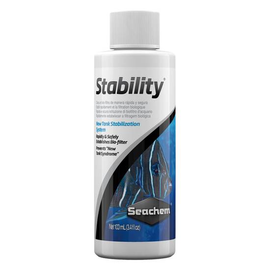 Seachem® Stability® New Tank Stabilization System Aquarium Water Conditioner (Size: 3.38 Fl Oz)
