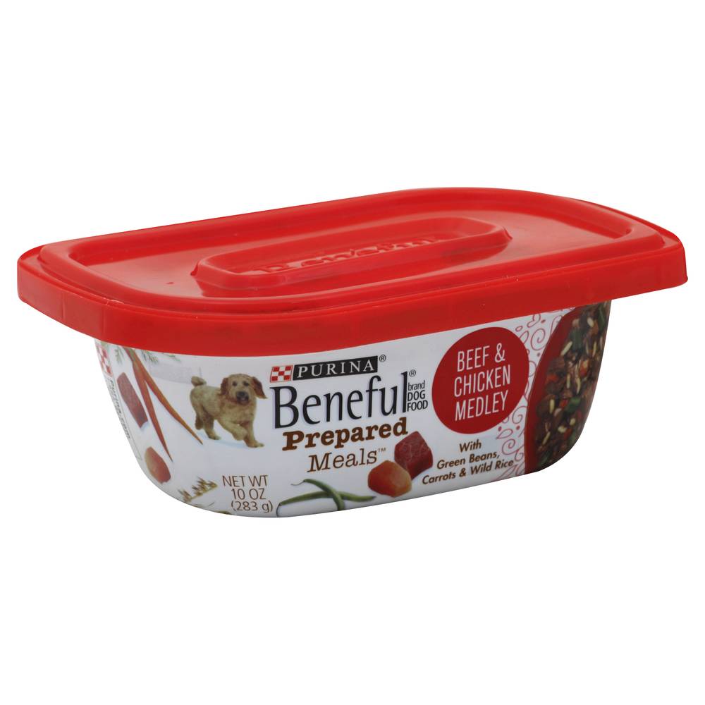 Beneful Purina High Protein Prepared Meals Beef & Chicken Medley With Gravy Wet Dog Food (10 oz)