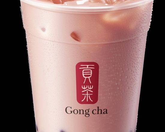 Strawberry Earl Grey Milk tea w. Pearl