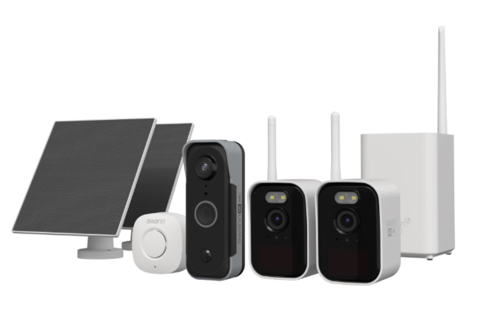 MaxRanger4K Mini Security System with MaxRanger4K Video Doorbell and Solar Panels Expansion Kit