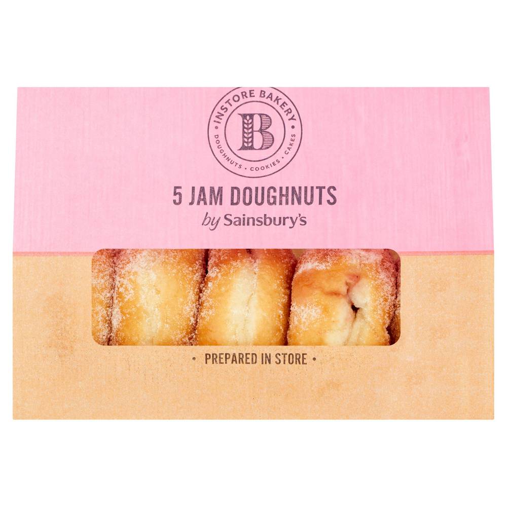 Sainsburys Jam Doughnuts x5