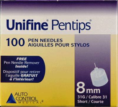 Unifine Pen Needles 8 mm (100 units)