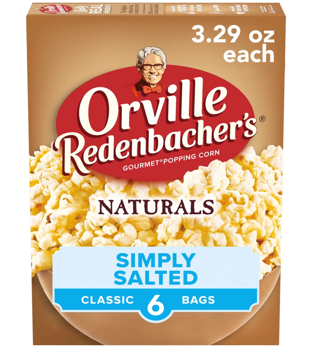 Orville Redenbacher's Naturals Microwave Popcorn, Simply Salted (3.29 oz, 6 ct)