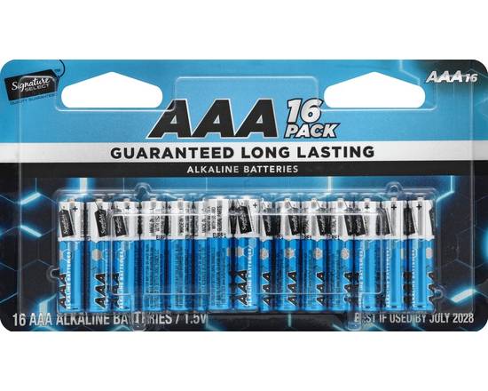 Signature Select · Alkaline AAA Batteries (16 ct)