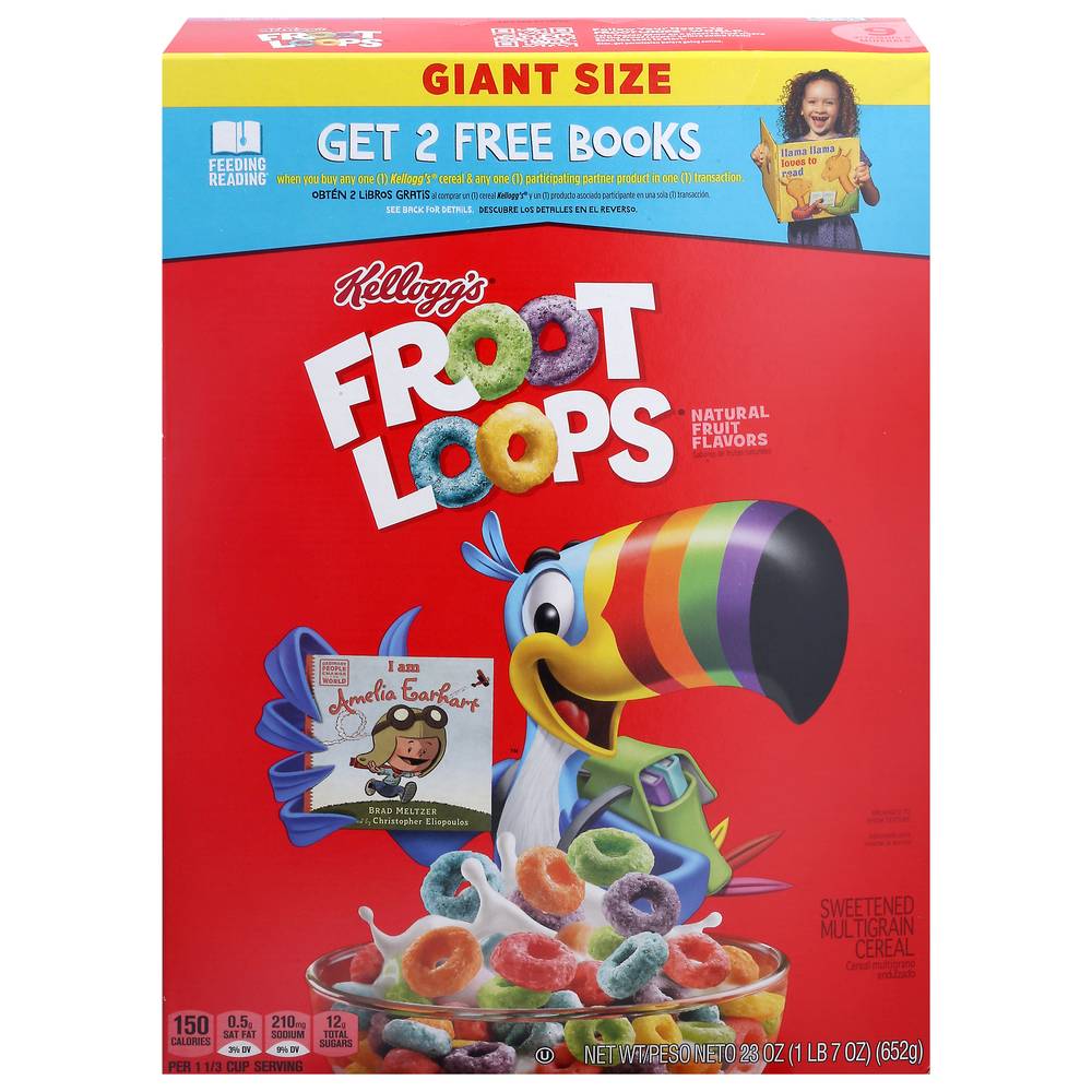 Kellogg's Froot Loops Sweetened Giant Size Multigrain Cereal (1.44 lbs)