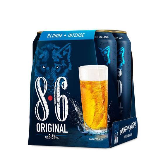 8.6 Bière blonde - Alcool 8,6% vol 4x50 cl