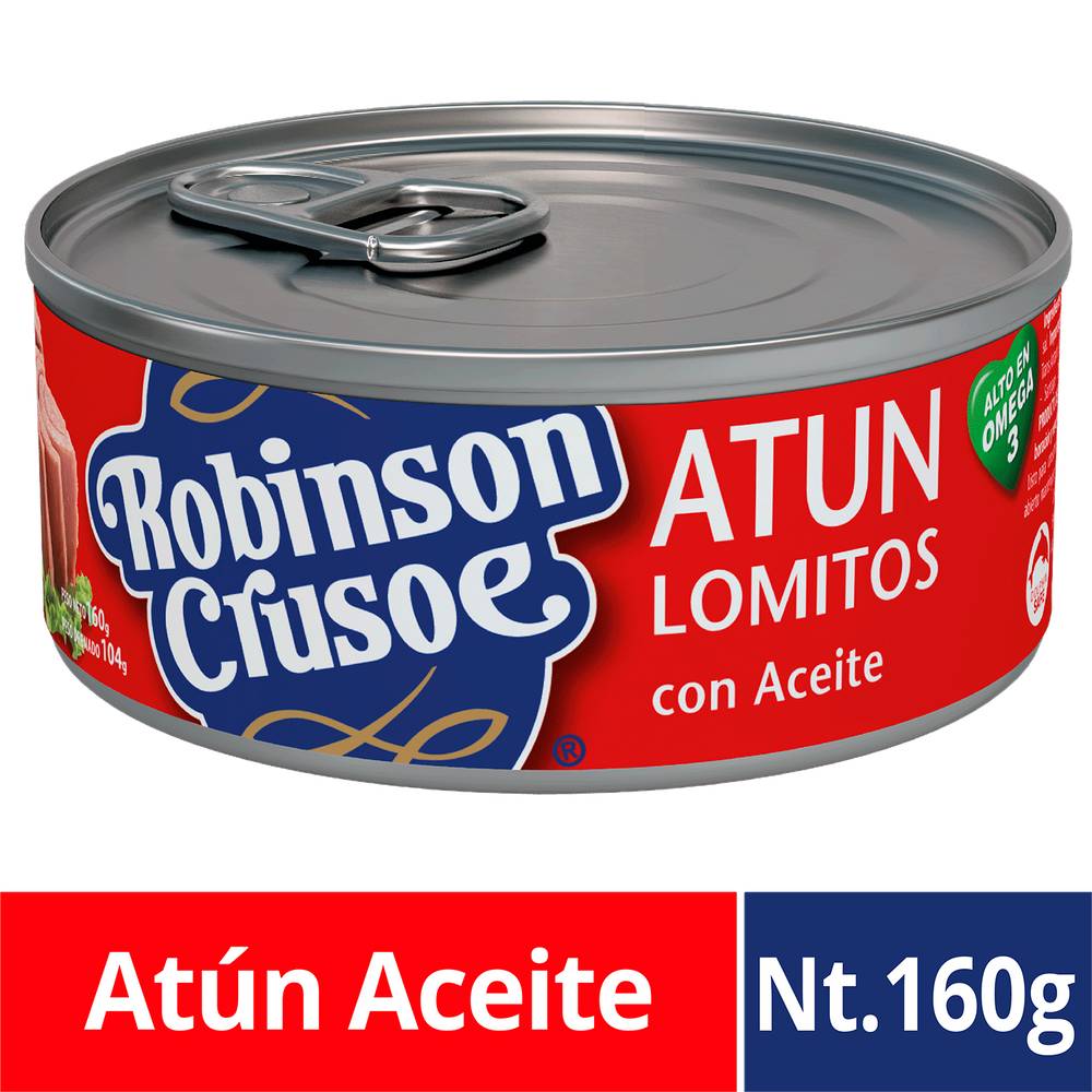 Robinson crusoe atún lomitos en aceite (lata 160 g)