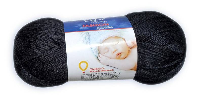 Baby luv fil à tricoter fashion georga, noir (1 unité) - fashion georga yarn black (1 unit)