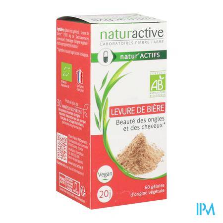 Naturactive Levure De Biere Bio Gelule 60 Cheveux & ongle - Compléments alimentaires