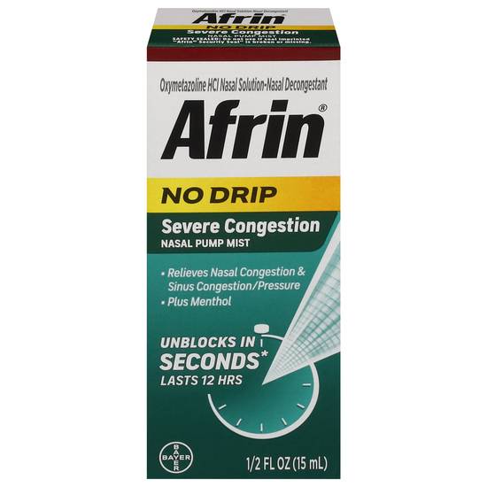 Afrin Severe Congestion Plus Menthol Pump Mist