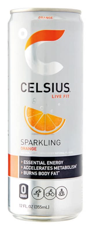 Celsius Live Fit Sparkling Energy Drink, Orange (12 fl oz)