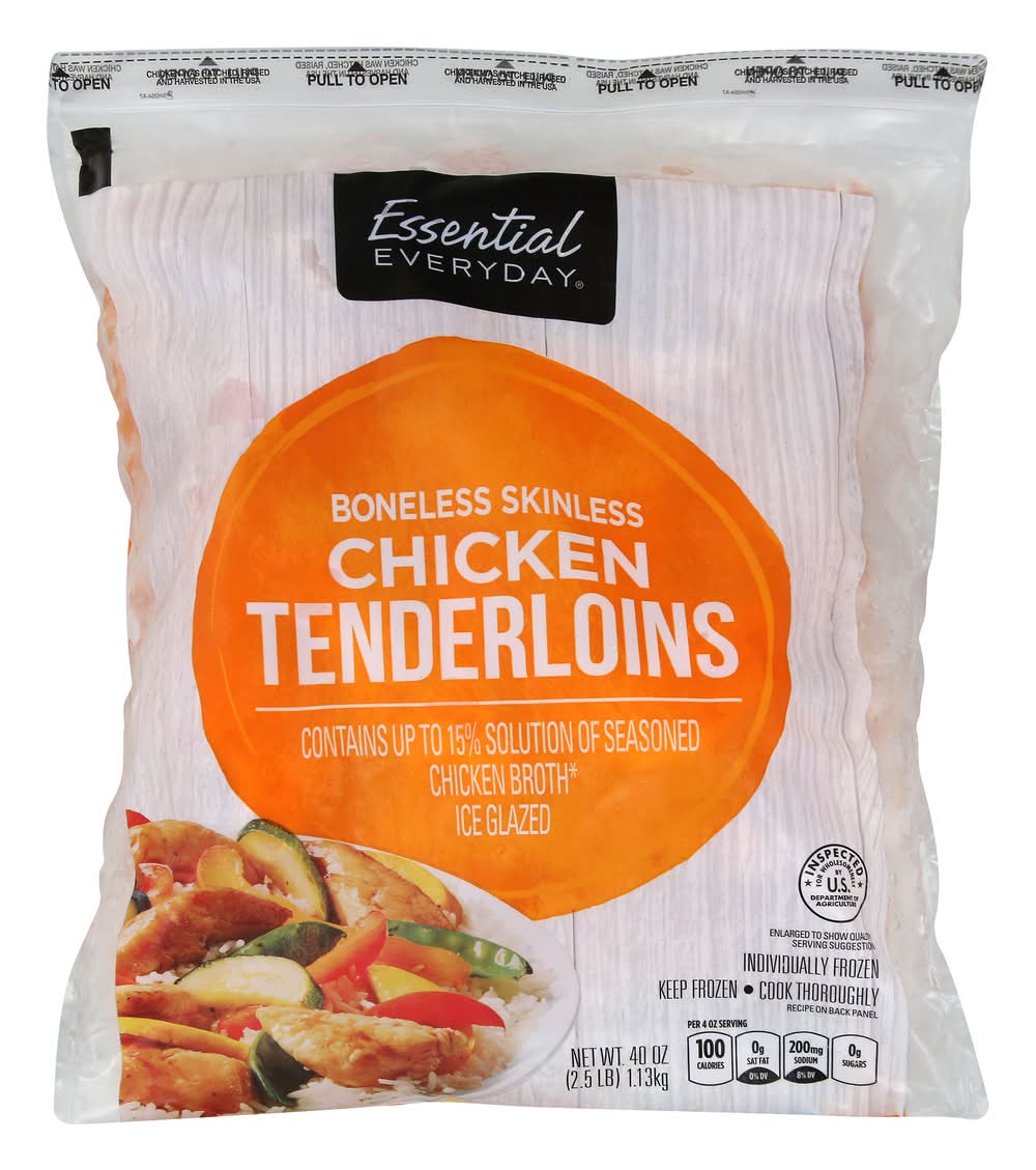 Essential Everyday Boneless and Skinless Chicken Tenderloins (40 oz)