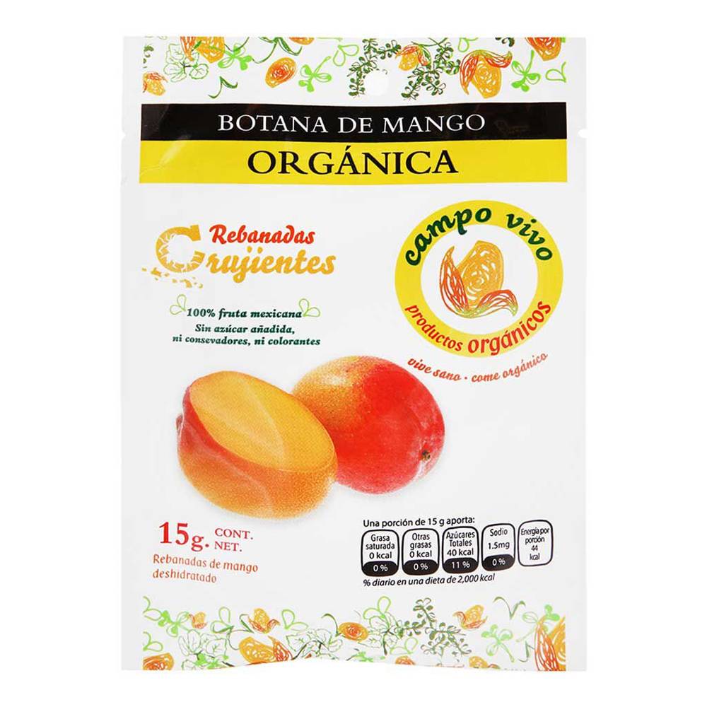 Campo Vivo · Mango orgánico deshidratado (15 g)