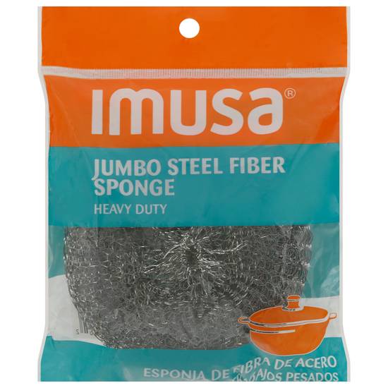 Imusa Jumbo Round Steel Fiber Scrubber