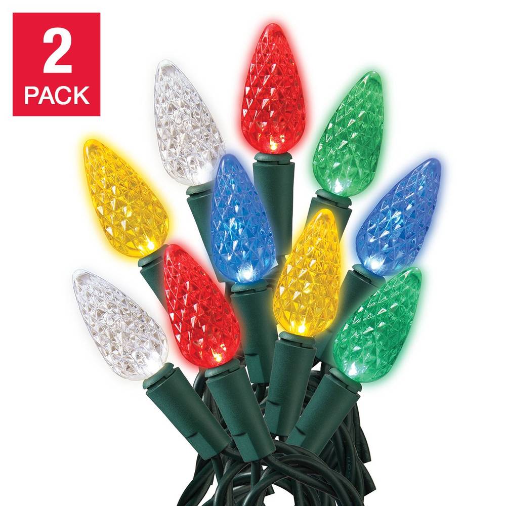 Sylvania 2 X 100 C6 Multi Led Christmas Lights