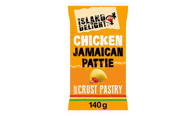 Island Delight Chicken Jamaican Pattie Short Crust Pastry 140G
