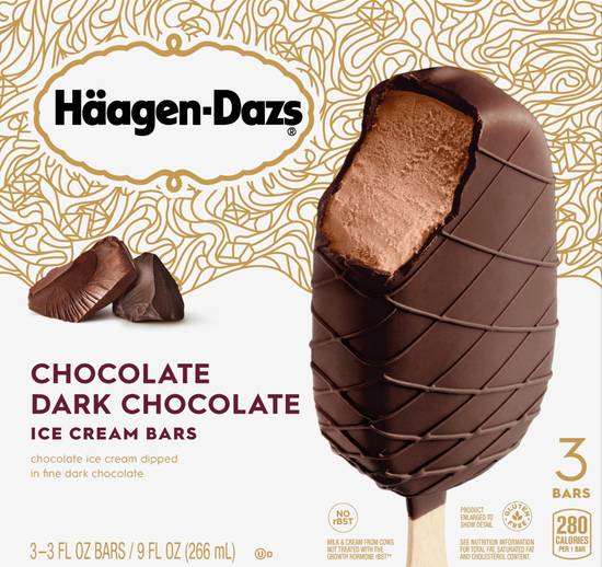 Häagen-Dazs Dark Chocolate Ice Cream Bars (3 ct)