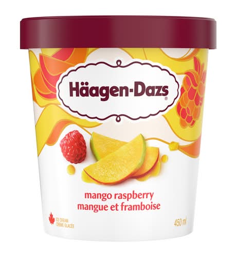 Häagen-dazs crème glacée - ice cream (mangue & framboise)