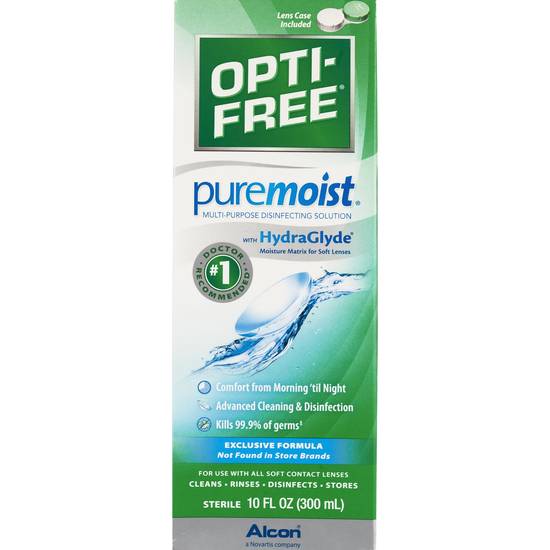 Opti-Free PureMoist Multi-Purpose Disinfecting Solution, 10 OZ