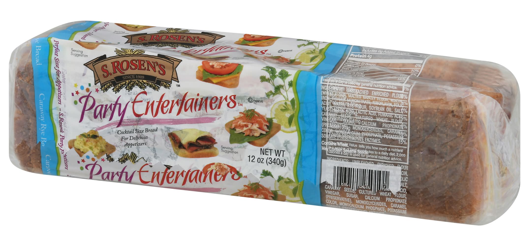 Safeway - S. Rosen's Party Entertainers Caraway Rye Cocktail Size Bread ...