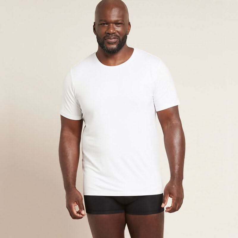 Boody Mens Crew Neck TShirt S White 1ea