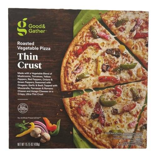 Good & Gather Thin Crust Roasted Vegetable Frozen Pizza