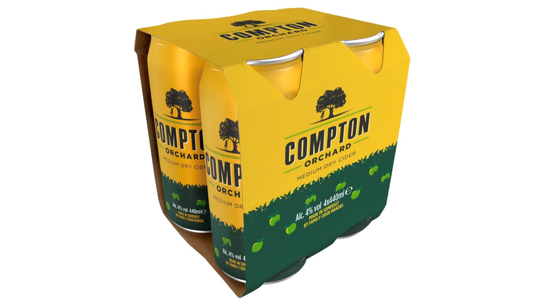 Compton Orchard Dry Cider (4 pack, 0.42 L)