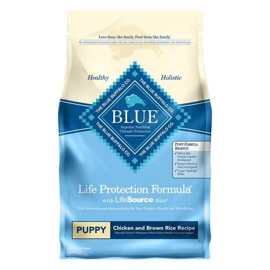 Blue Natural Chicken and Brown Rice Puppies Dog Food