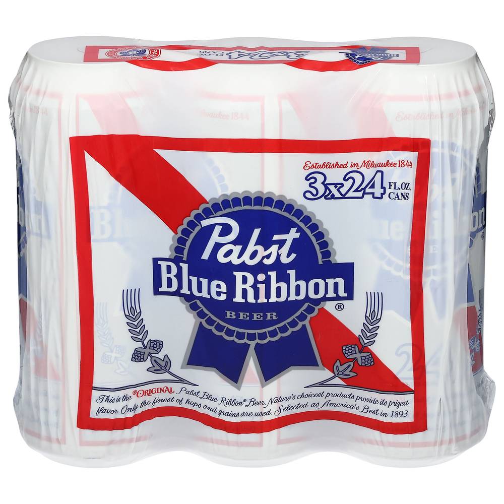 Pabst Blue Ribbon Beer (3 x 24 fl oz)