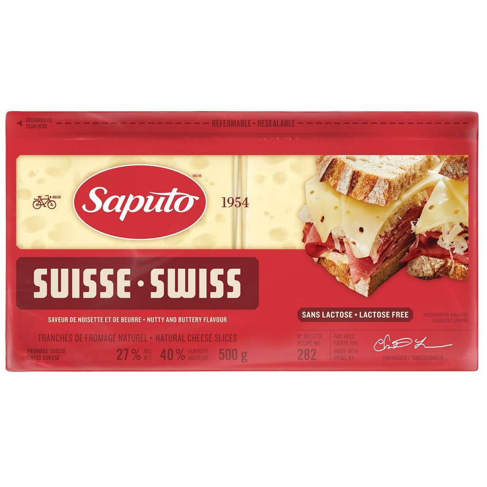 Saputo Swiss Cheese Slices, 500 G