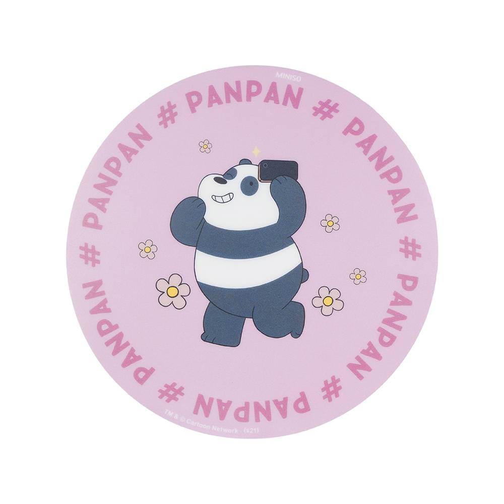 Miniso mouse pad rosa panda we bare bears (1 pieza)