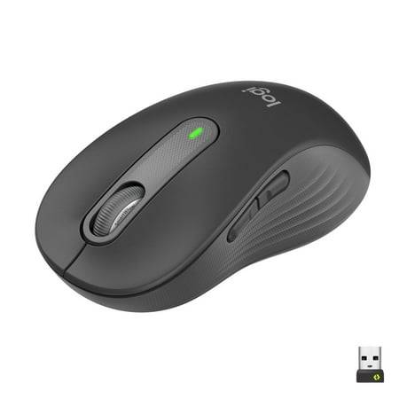 Logitech Signature M650 L Full Size Wireless Mouse - For Large Sized Hands, Graphite (Color: Other)