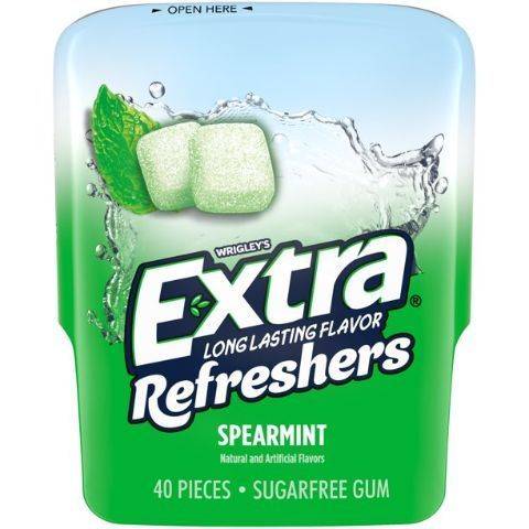 Extra Refreshers Chewing Gum Spearmint 40 Count