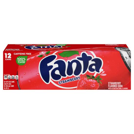 Fanta Strawberry Soda (12 ct, 12 fl oz)