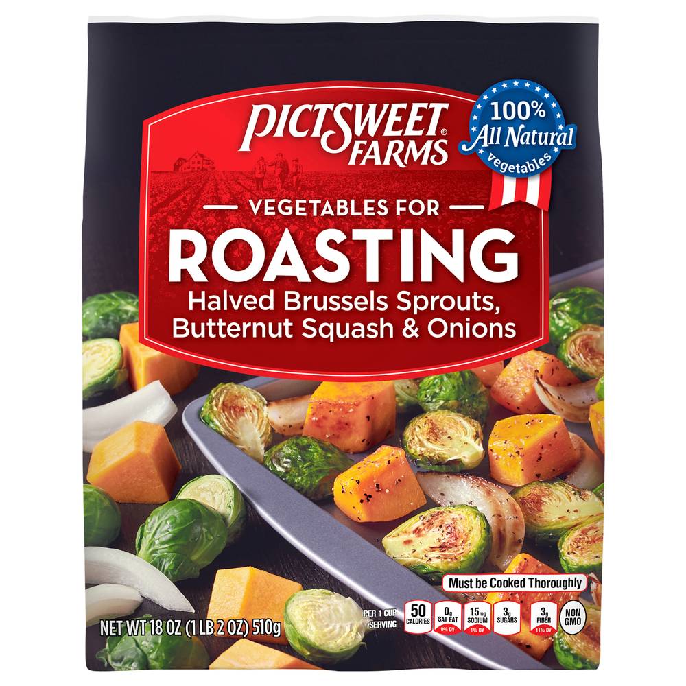 Pictsweet Farms Vegtables For Halved Brussels Sprouts Butternut Squash & Onions (1 lbs)