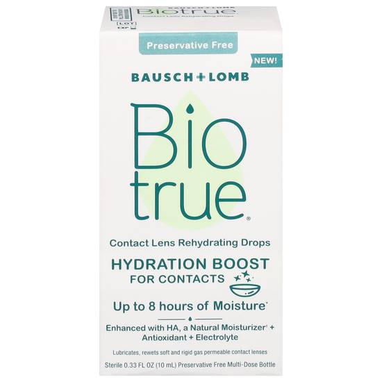 Bausch & Lomb Bio True Hydration Boost For Contact Lens Rehydrating Drops