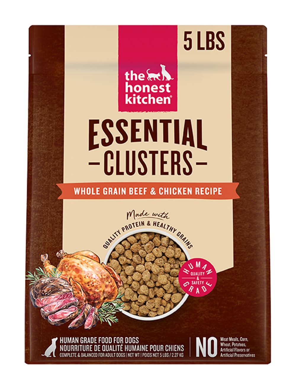 The Honest Kitchen Essential Clusters Adult Dry Dog Food - Beef & Chicken (Size: 5 Lb)