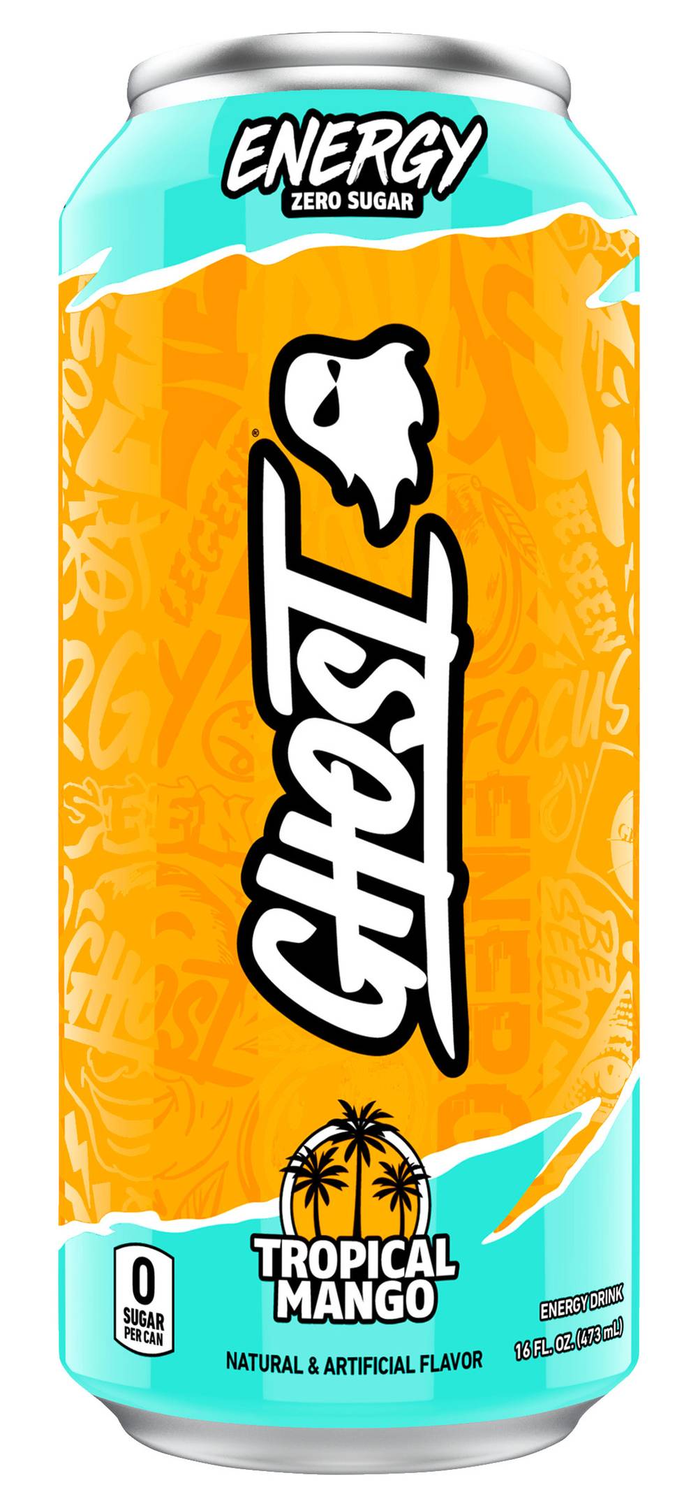 Ghost Zero Sugar Tropical Mango Energy Drink (16 fl oz)
