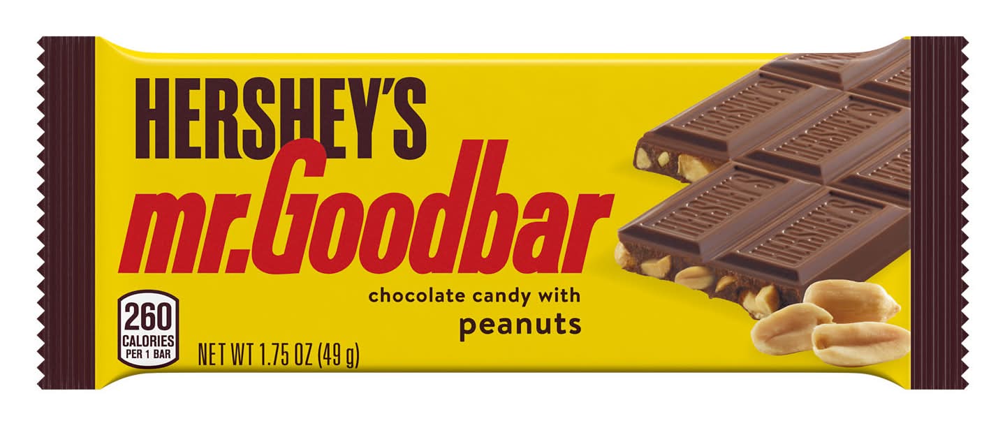 Mr. Goodbar Candy Bars, Chocolate With Peanuts (1.75 oz)