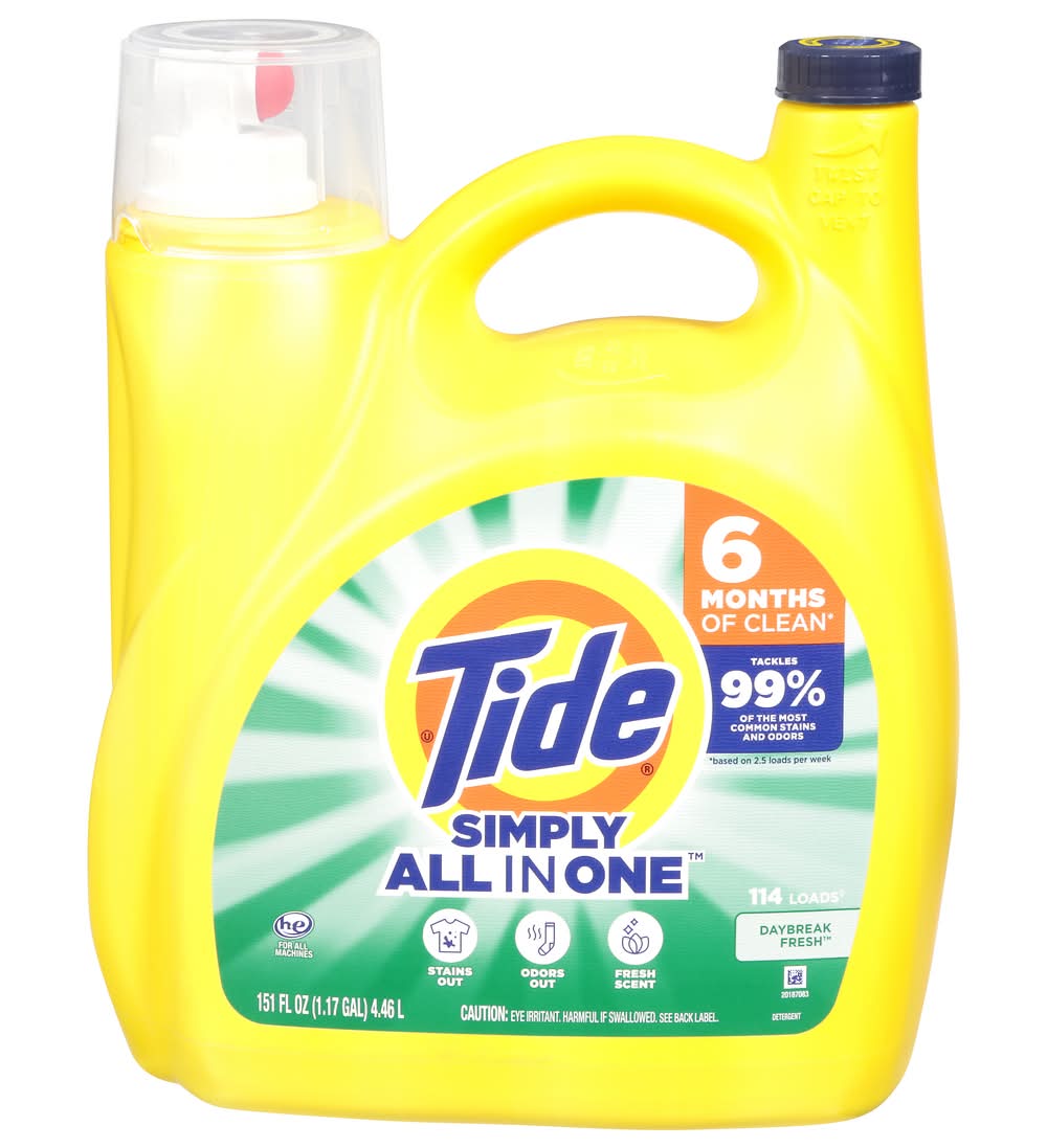 Tide Simply All in One Liquid Detergent Daybreak Fresh (151 fl oz)