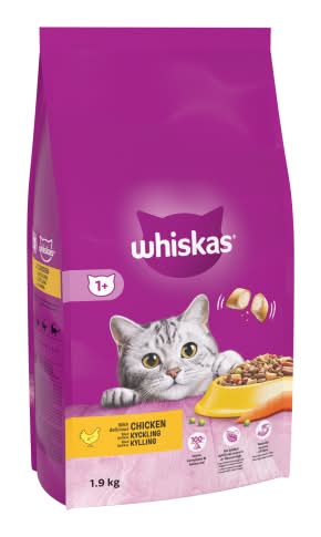 Whiskas Chicken, Adult, Delicious Dry Cat Food 1+ Years (1.9kg)