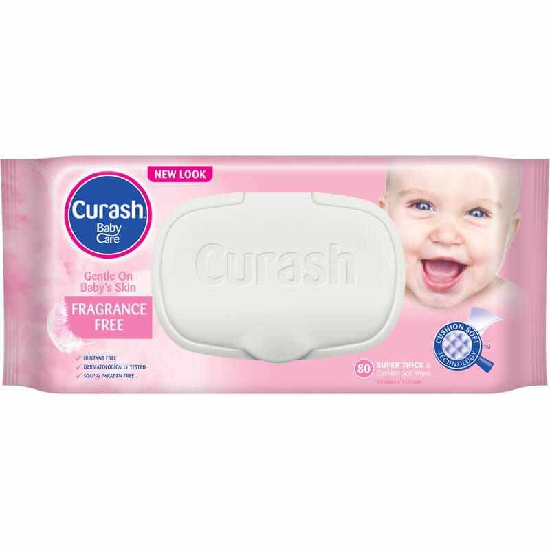 CURASH Frag. Free Baby Wipes 80pk