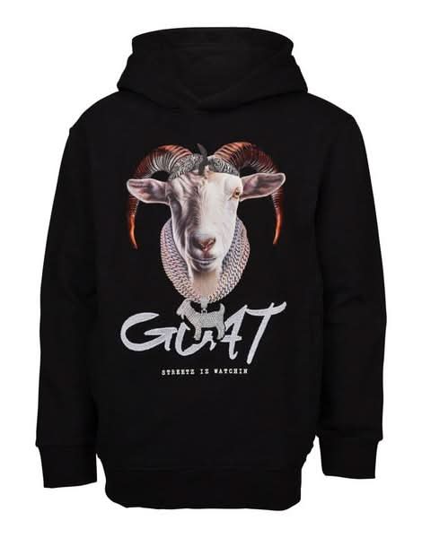 Streetz Iz Watchin Big Boys' GOAT Hoodie - Black, Size: Large
